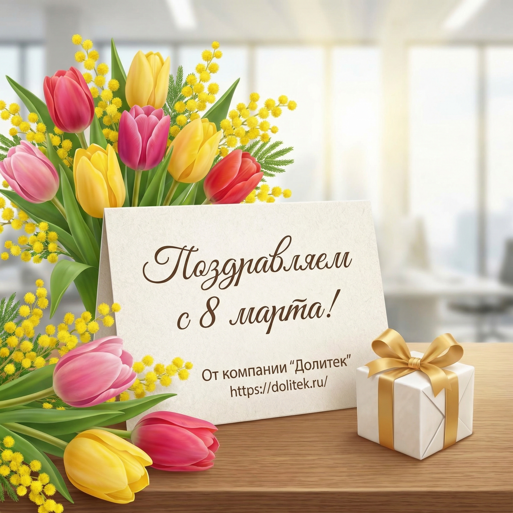 Поздравление с 8 марта! От компании "Долитек"