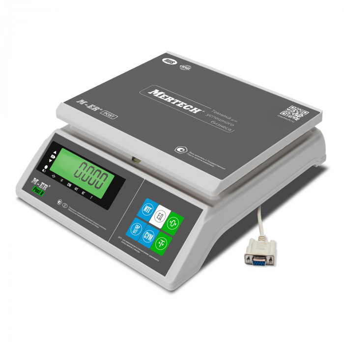 e1acbaaf Фасовочные настольные весы Mertech M-ER 326 AFU-15.1 Post II LCD RS-232 предел взвешивания (НПВ) 15 кг., дискретность 1 г. 3098 — изображение 1